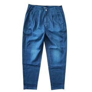 Eileen Fisher Organic Cotton Blend Paperbag Jeans Blue 8‎ Denim Casual